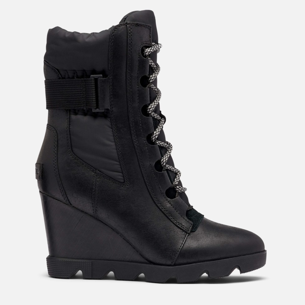 Damen Joan Uptown Mid Lace Boot Regenwasserfest Sorel Schweiz Schwarz