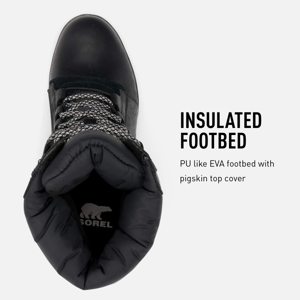 Damen Joan Uptown Mid Lace Boot Regenwasserfest Sorel Schweiz Schwarz