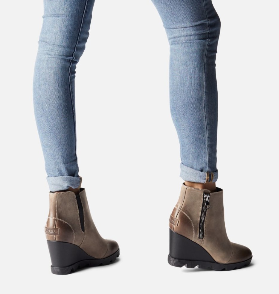 Joan Uptown Zip Bootie Für Damen Sorel Switzerland Khaki Ii-schwarz