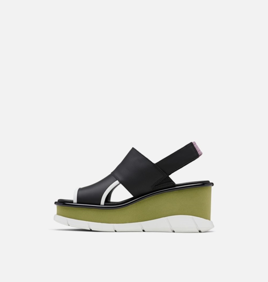 Joanie Iii Damen-slingback-keilsandale Schwarz-olive Sorel Schweiz