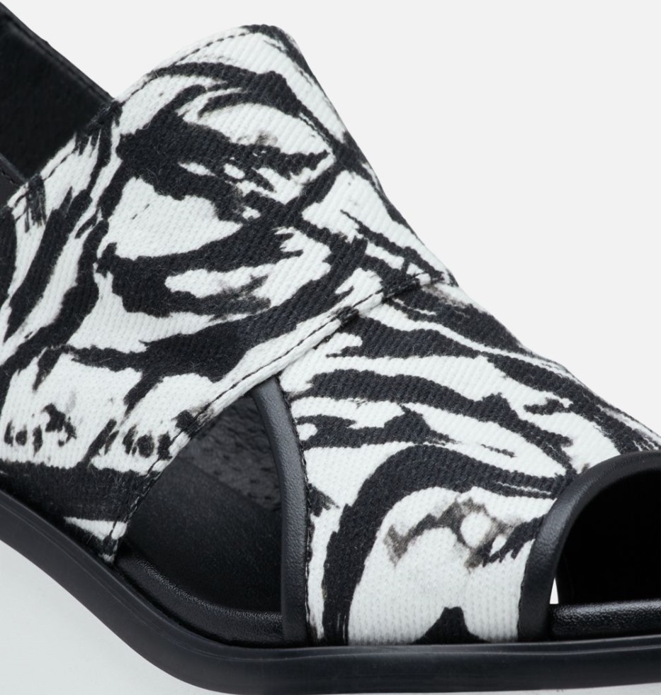 Damen Joanie Iii Slingback Keilsandale Sorel Switzerland Weiß-schwarz