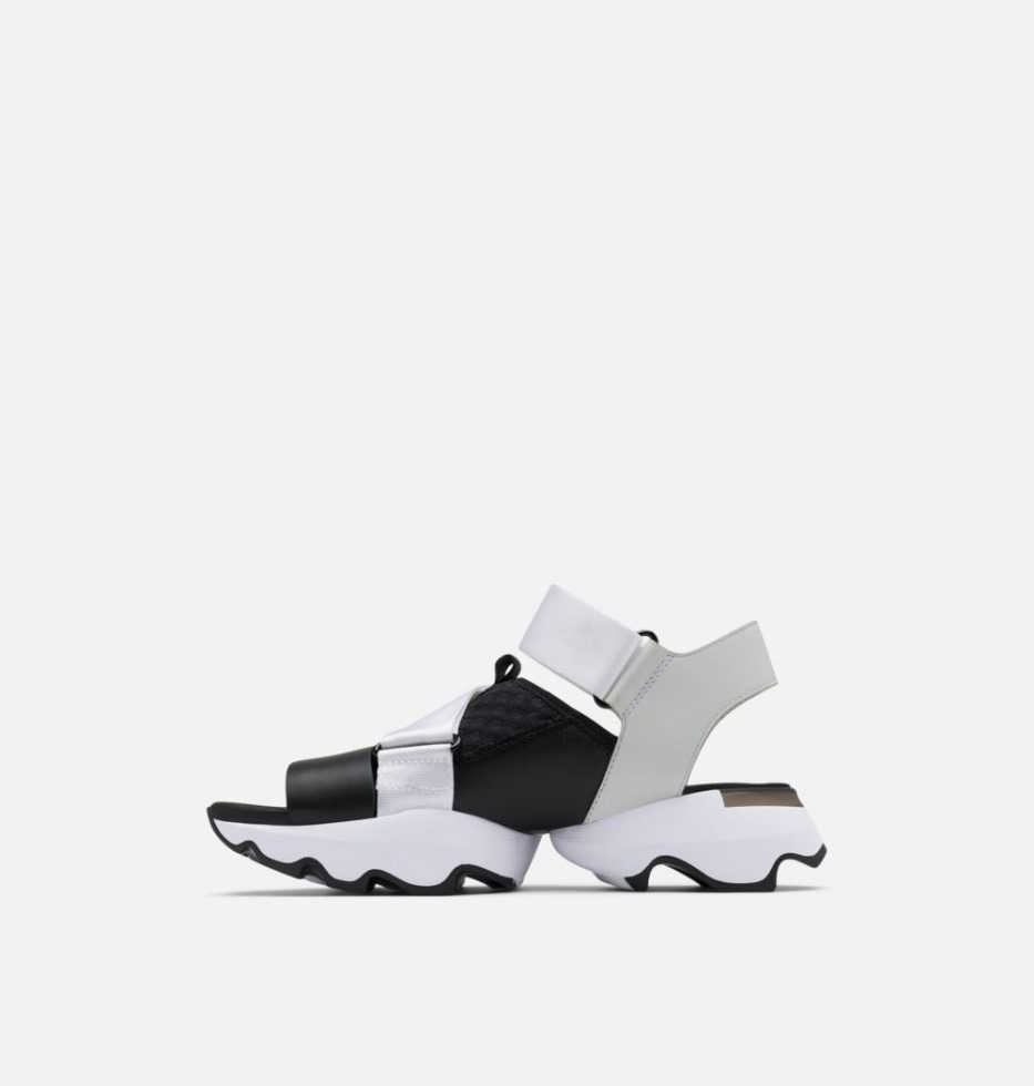 Damen Kinetic Impact Sandale Sorel Schweiz Weiss-schwarz