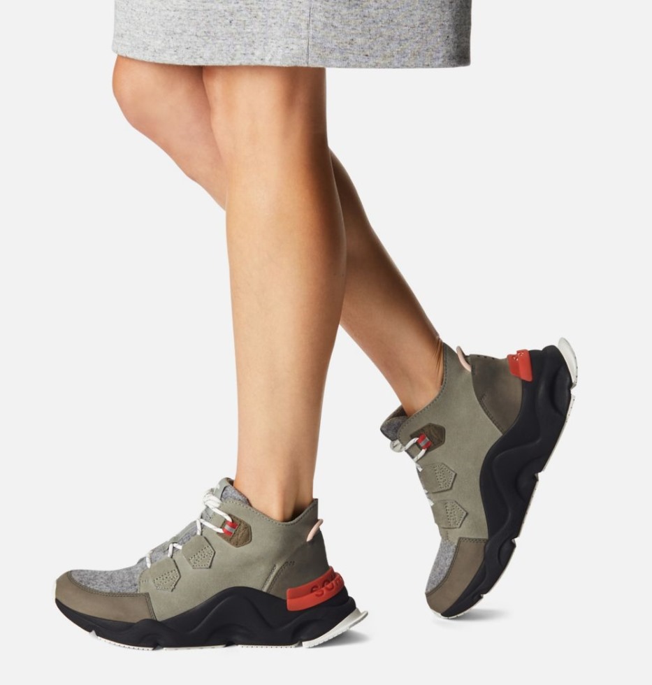 Kinetic Rnegd Caribou Boots Damen Grau Grün-alpine Tundra Sorel Schweiz