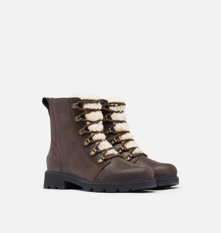 Lennox Lace Cosy Boot Für Damen Sorel Schweiz Geschwärzt Braun