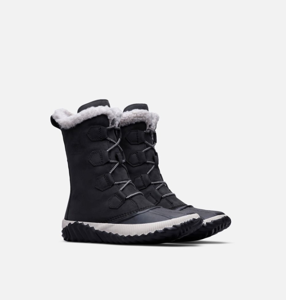 Damen Out 'n About Plus Hohe Duck Boot Sorel Schweiz Schwarz