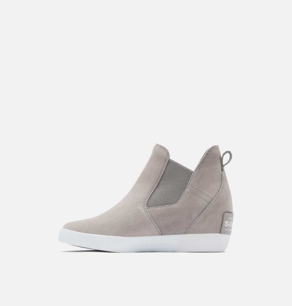 Damen Out N About Keilstiefelette Sorel Switzerland Chrom Grau-weiß