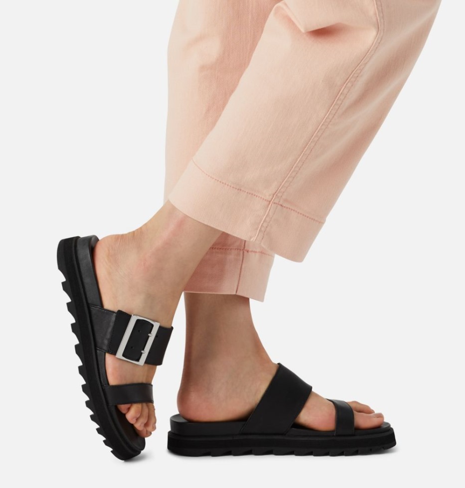 Damensandale Mit Wanderschnalle Sorel Switzerland Black