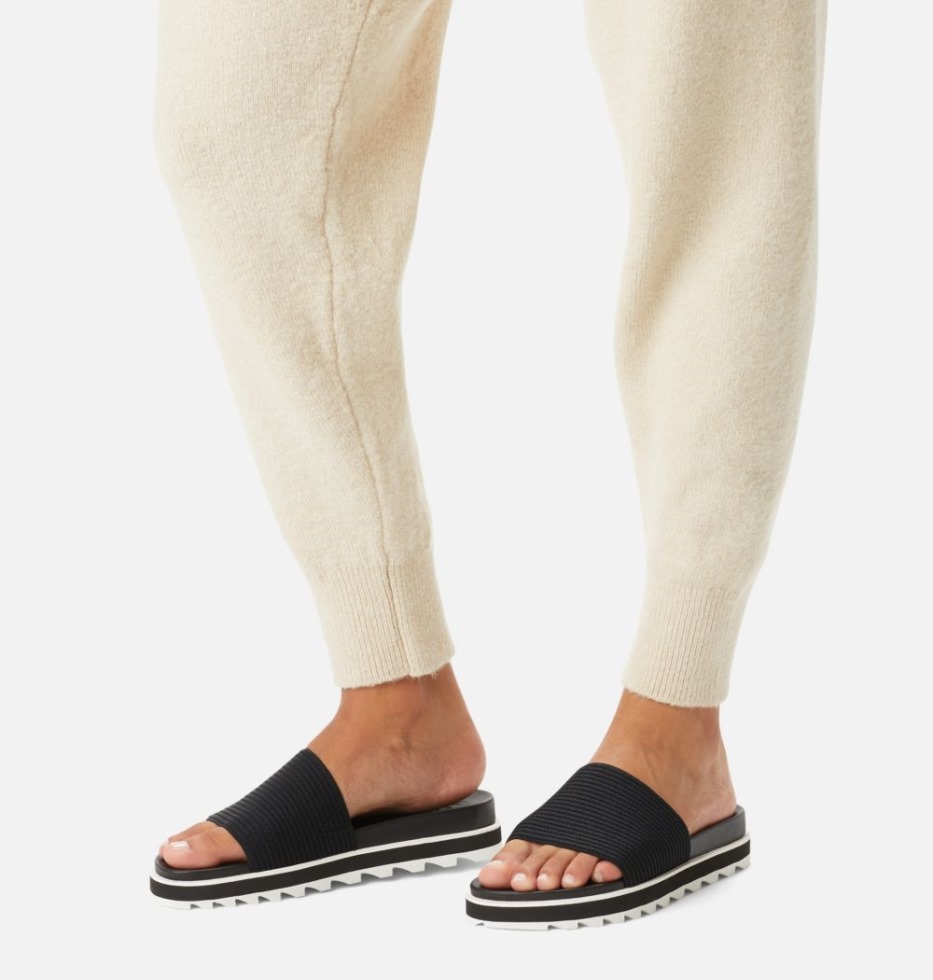 Roaming Easy Slide Damensandale Black-Sea Salt Sorel Schweiz