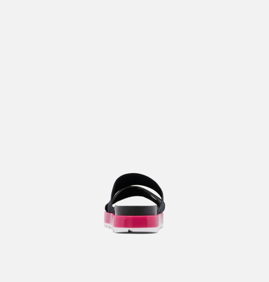 Roaming Sport Slide Damensandale Sorel Schweiz Black-Punch Pink