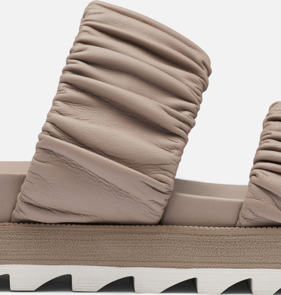 Roaming Damensandalen Mit Zwei Riemchen, Flach, Omega, Taupe-Chalk, Sorel, Schweiz