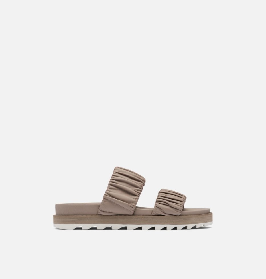Roaming Damensandalen Mit Zwei Riemen Omega Taupe-Chalk Sorel Schweiz