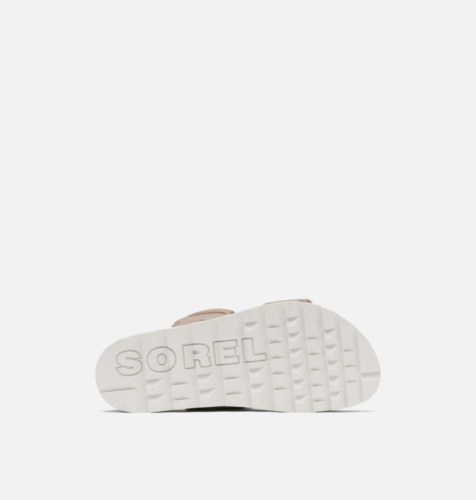 Roaming Damensandalen Mit Zwei Riemen Omega Taupe-Chalk Sorel Schweiz