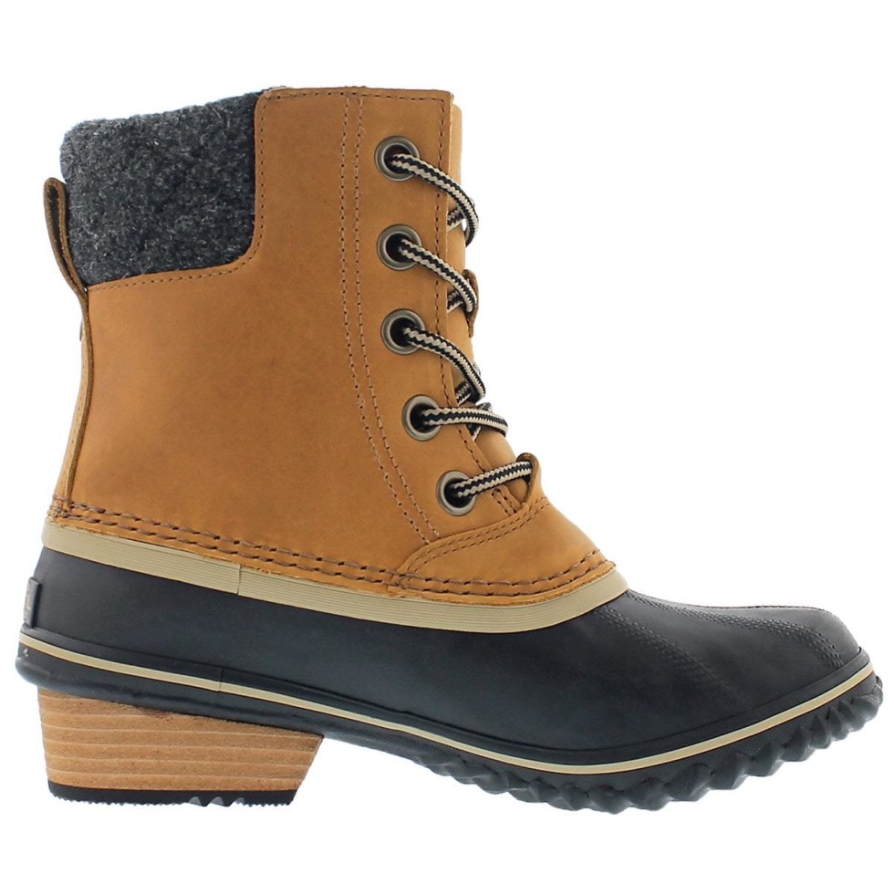 Damen Slimpack Lace Ii Schneestiefel Sorel Switzerland Elk Black