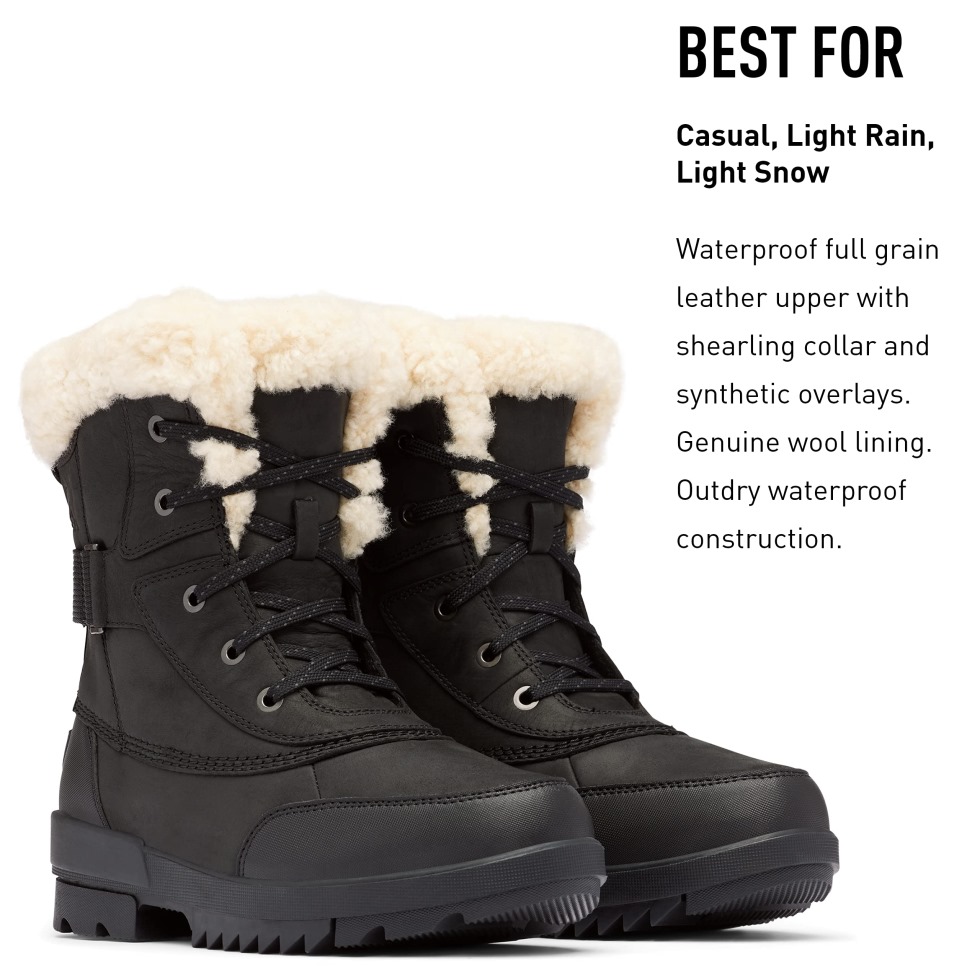 Damen Tivoli Iv Parc Boot Wasserdichte Leder Winterstiefel Sorel Black Sea Salt