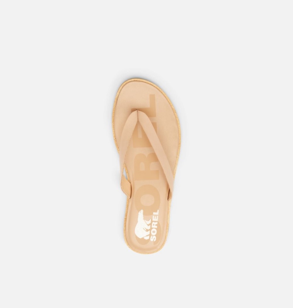 Damen Ella Ii Flip Sandale Ehrlich Beige-gum Sorel Schweiz