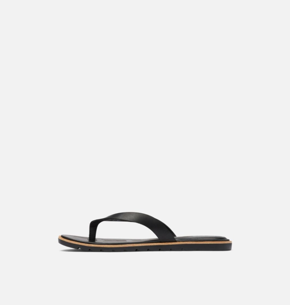 Damen Ella Ii Flip Sandale Sorel Schweiz Schwarz-meersalz