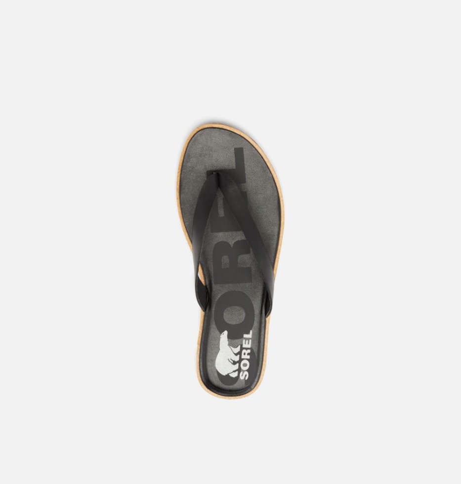 Damen Ella Ii Flip Sandale Sorel Schweiz Schwarz-meersalz