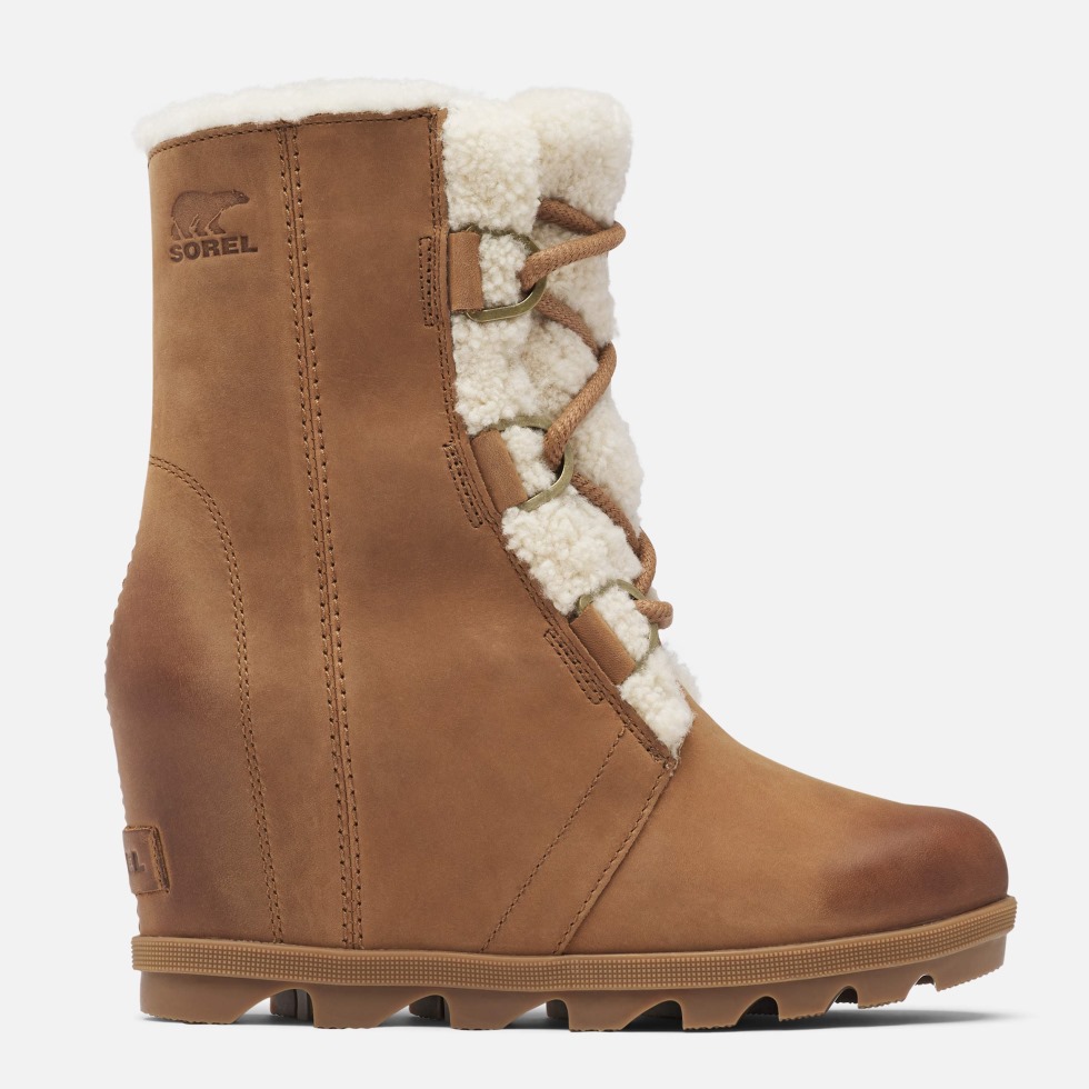 Joan Of Arctic Wedge Ii Stiefeletten Mit Keilabsatz Für Damen Sorel Samt Tan