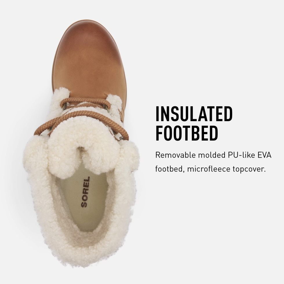 Joan Of Arctic Wedge Ii Stiefeletten Mit Keilabsatz Für Damen Sorel Samt Tan